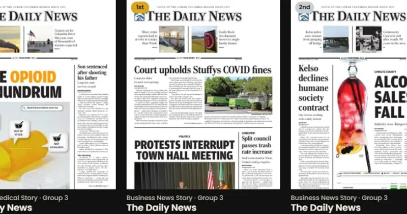 The Daily News wins 10 Washington newspaper awards