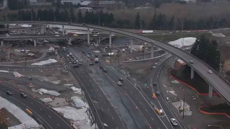 Backups expected during weekend closure of southbound I-405 in Bothell area