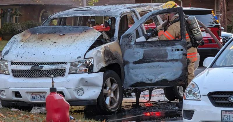 1 person sent to the hospital after a vehicle fire near Lake Sacajawea Park
