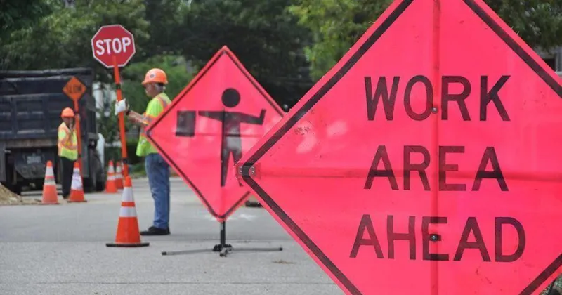 Concrete work closes part of alley off Louisiana Street