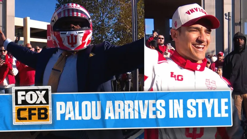 INDYCAR Star Alex Palou Joins 'Big Noon Kickoff' With Must-See Entrance