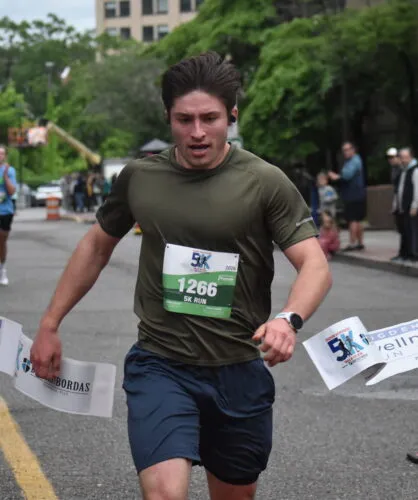 Dominic Sambuco Wins Men's Wellness Weekend 5K Run