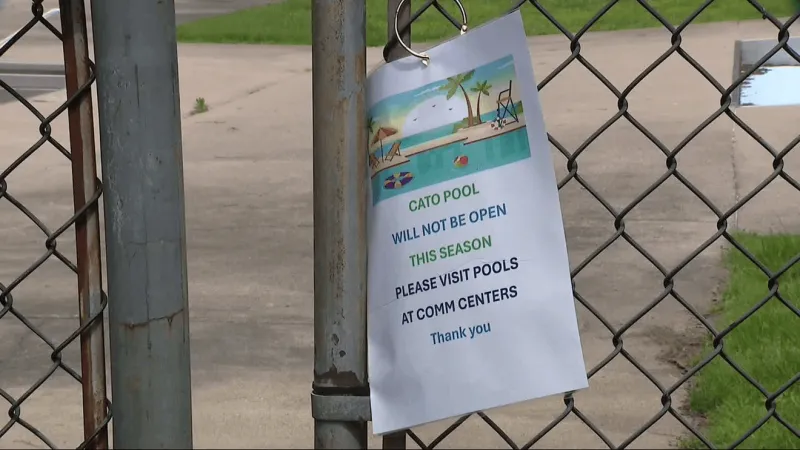 Posting says Charleston's Cato pool will not be opening this season