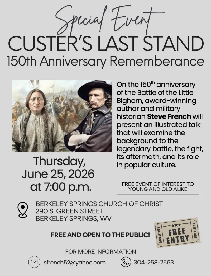 French to give talk on Custer's Last Stand