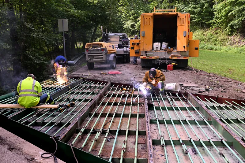 Kanawha State Forest bridge replacement nearing completion
