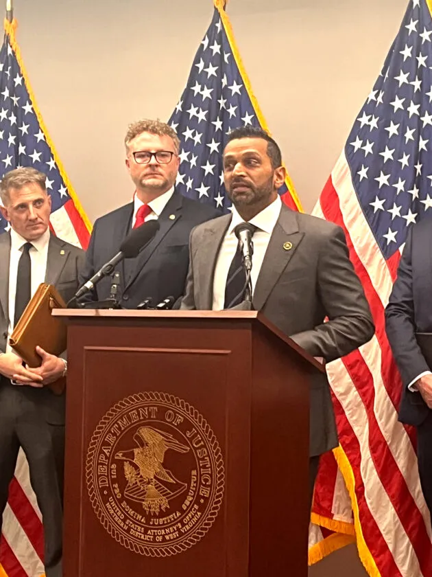 Major drug trafficking indictments announced as FBI Director Patel launches national initiative in Martinsburg