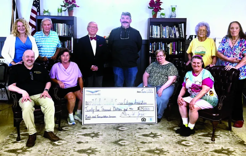 City of Parkersburg presents check to Wood County Senior Citizens Association