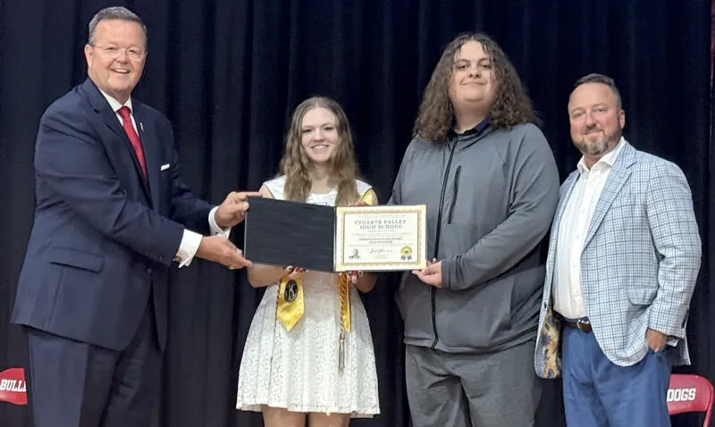 Tygarts Valley senior class earns Jennings Randolph Award