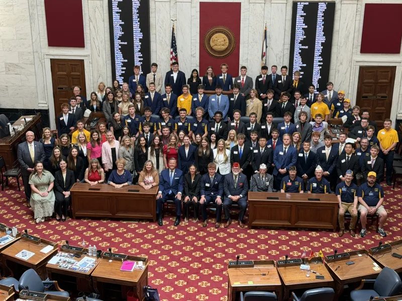 Boys State and Girls State student leaders discuss future of West Virginia during Capitol visit