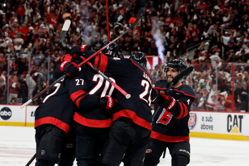 Hurricanes top Golden Knights 4-2 to move within a win of the Stanley Cup