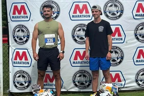 City Officers Zorick, Bee Place Near top of Finishers in Law Enforcement Team Division at Hotsinpiller 5K