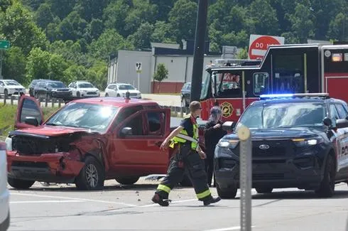 Bridgeport Fire Police Respond to Jerry Dove Drive as Two-Vehicle Wreck Sends One for Medical Treatment