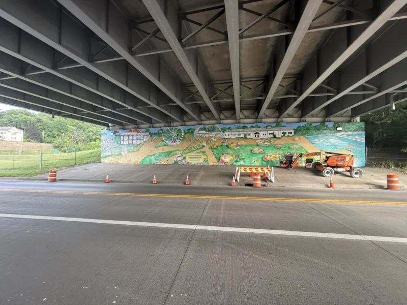 Mural dedicated to Chester's Rock Springs Park is taking shape