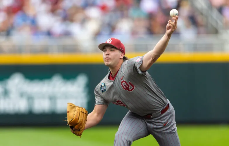 Oklahoma a win away from national title after roughing up North Carolina ace in Game 1 of CWS finals