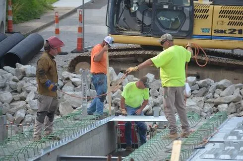 Following Delivery of Steel Beams, Contractors Begin Work in Earnest on Center Street Bridge Replacement