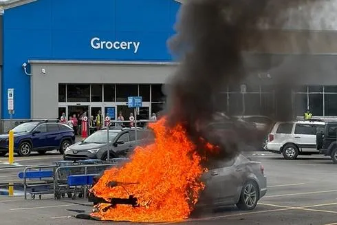Fire Staff Quickly Handle Car Blaze at Area Walmart