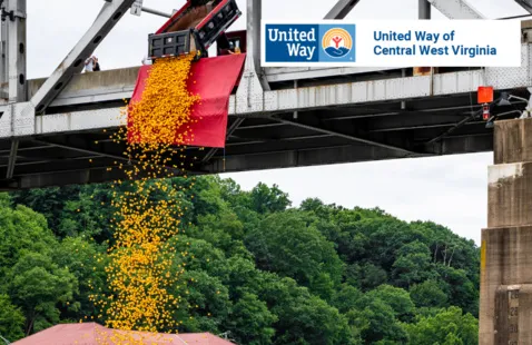 Thousands of rubber ducks will race down the Kanawha River on Sunday