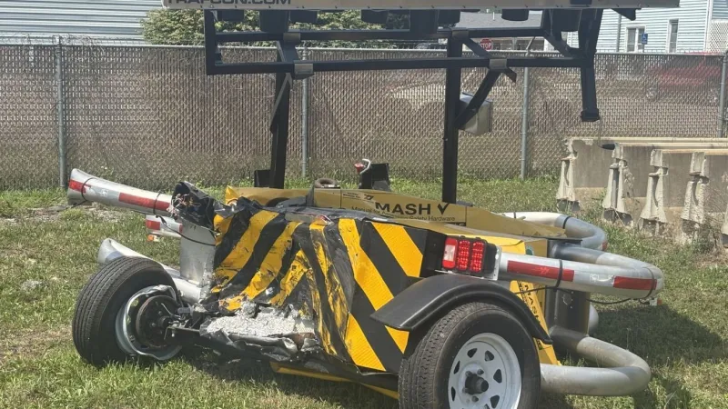 Driver cited after truck crashes into ODOT vehicle in Lawrence County, Oh.