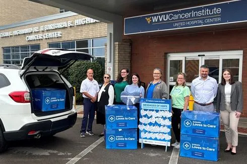 United Hospital Center Receives Jenkins Subaru and Leukemia and Lymphoma Society Blanket Donation