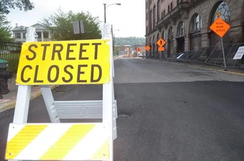 Section of Clarksburg's Fourth Street Closed for Time Period Unknown Due to Ongoing Work in the Area
