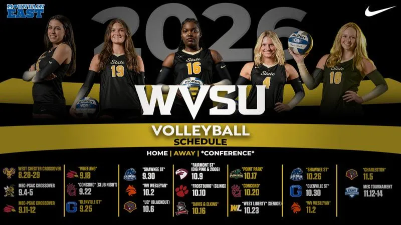 WVSU Volleyball releases 2026 schedule