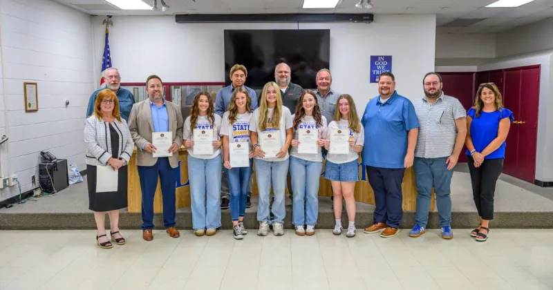 BOE honors Logan's state champion girls tennis team