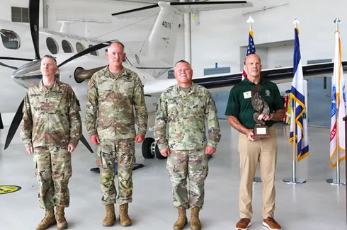 Army National Guard Fixed Wing Aviation Training Site and City's Major Evan Dale Earn Prestigious Honor