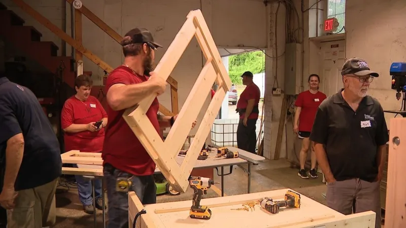 Volunteers come together for first Sleep in Heavenly Peace bed build in Kanawha County
