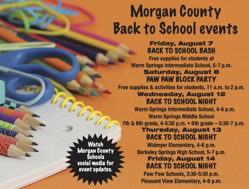 Morgan County Back to School events 2026