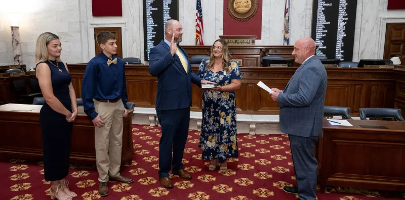 Milton resident takes oath of office in House of Delegates