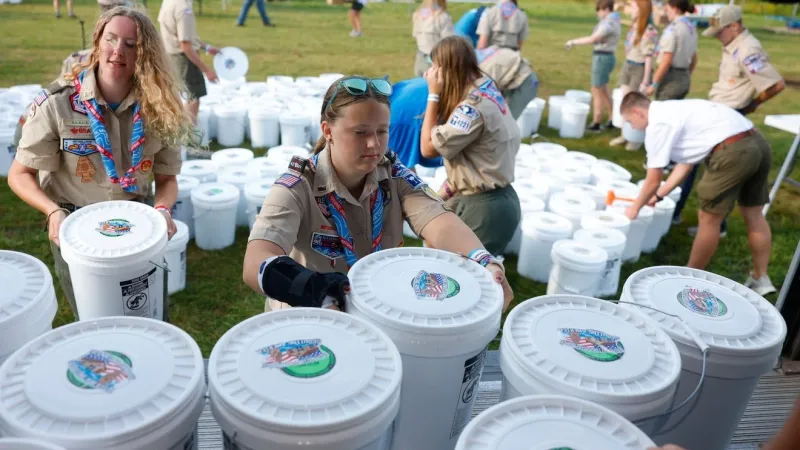 A Scout is helpful: Supplies for W.Va. flood victims organized at National Jamboree