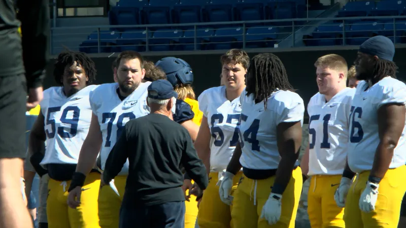 With several returners, large contingent of newcomers, WVU hopeful for improved play up front under direction of Trickett