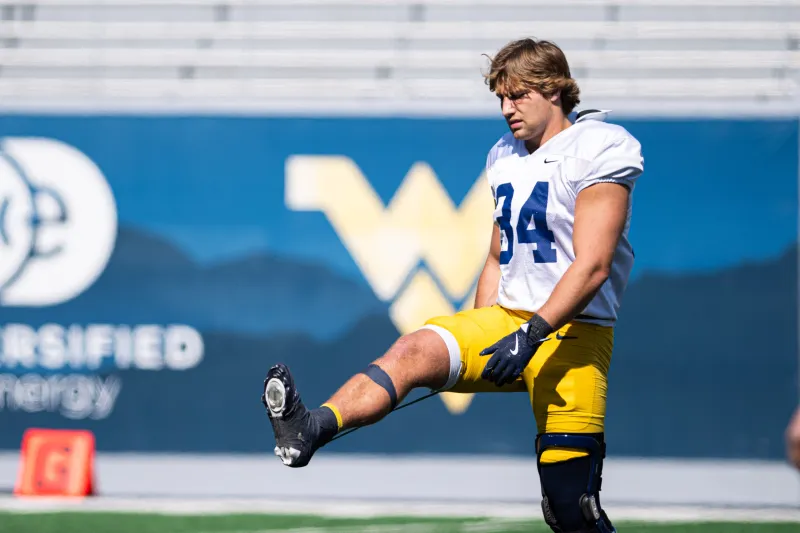 WVU Zac Alley figuring out positions in deep linebacker room