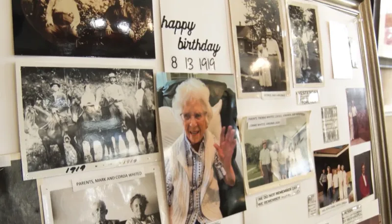 Believed to be West Virginia's oldest living citizen, "Ginny" Cadd celebrates 107th birthday