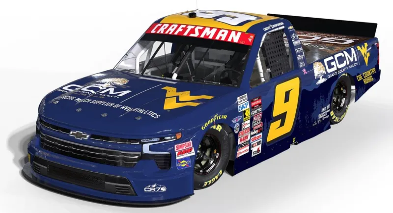WVU Athletics, Grant County Mulch go NASCAR racing tonight