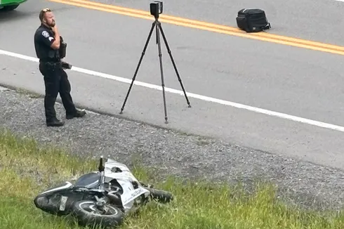 Bridgeport Police Reconstruct Motorcycle Accident in Clarksburg that Resulted in Death of One Individual