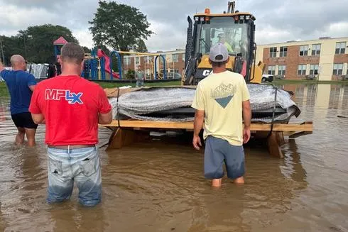 Bridgeport, Area Hit with 2.25 Inches of Rain in Period of 25 Minutes as City Recovers from Flash Flooding