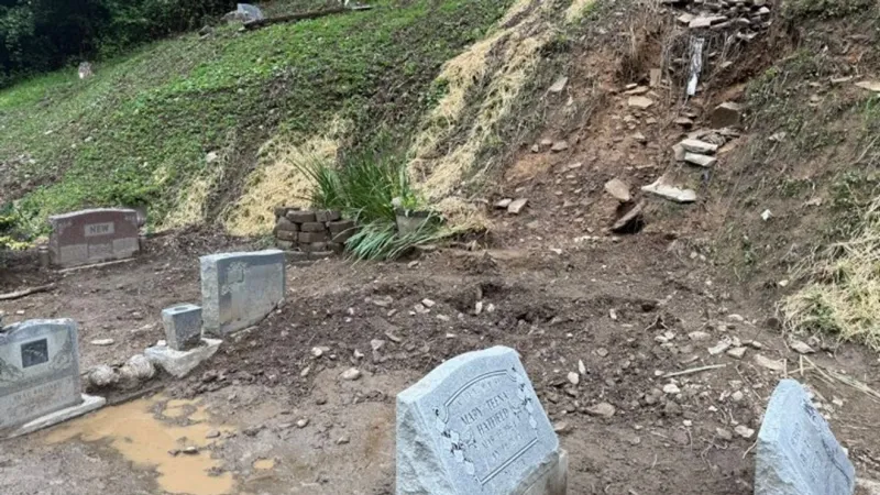 Family says pipeline work leading to graves being flooded in Mingo Co.