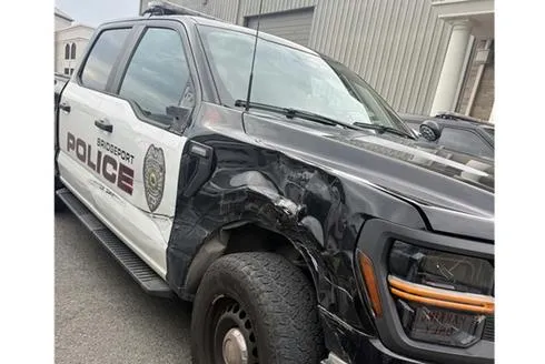 Downtown Attempted Traffic Stop Sees Pursuit in Two Counties, City PD Vehicles Rammed, Man Arrested
