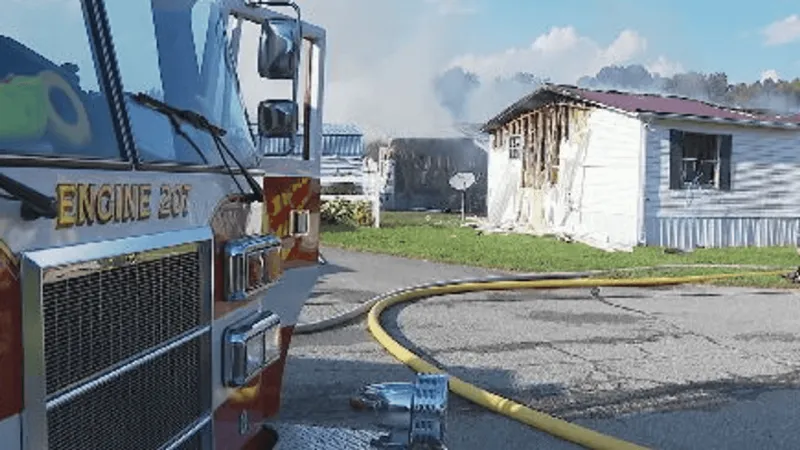 Firefighters knock down blaze that damaged two homes in Lawrence County, Ohio