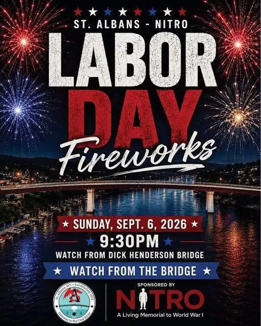 Nitro, St. Albans to host 4th annual Labor Day fireworks show over Kanawha River on Sunday night
