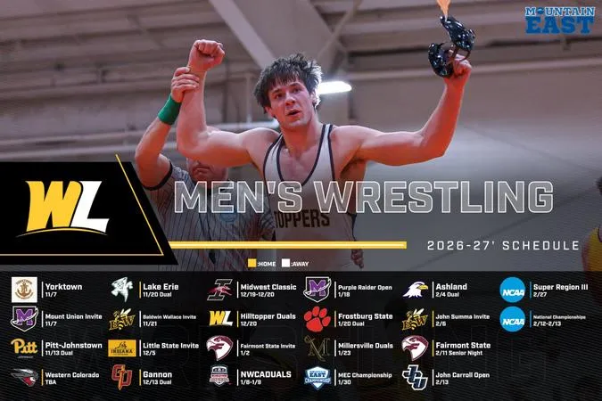 Hilltoppers Announce 2026-27 Men's Wrestling Schedule