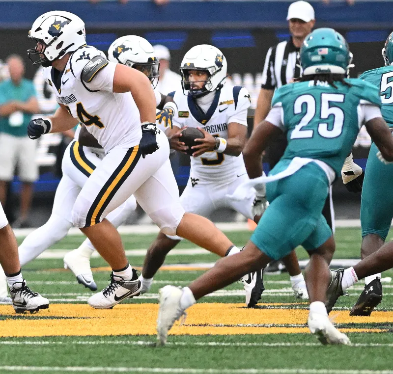 Talented true freshmen Kevin Brown, Amari Latimer, Matt Sieg played 'good' in WVU football debut against Coastal Carolina