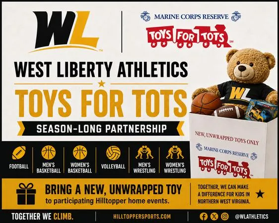 West Liberty Athletics Announces Season-Long Partnership with Northern West Virginia Toys for Tots