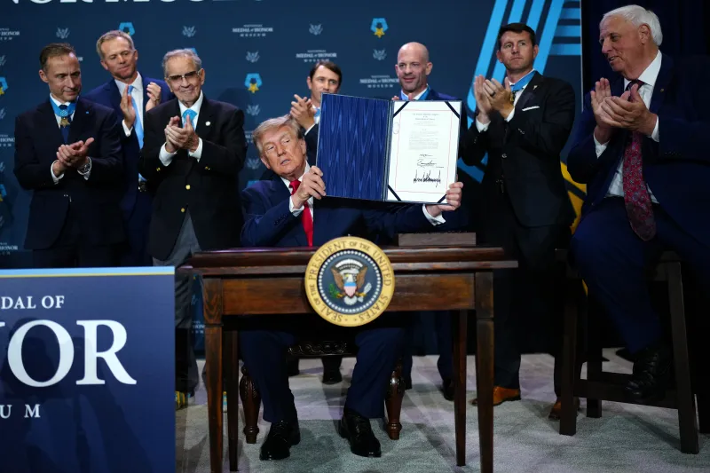 Trump signs U.S. Sen. Justice's Medal of Honor memorial bill
