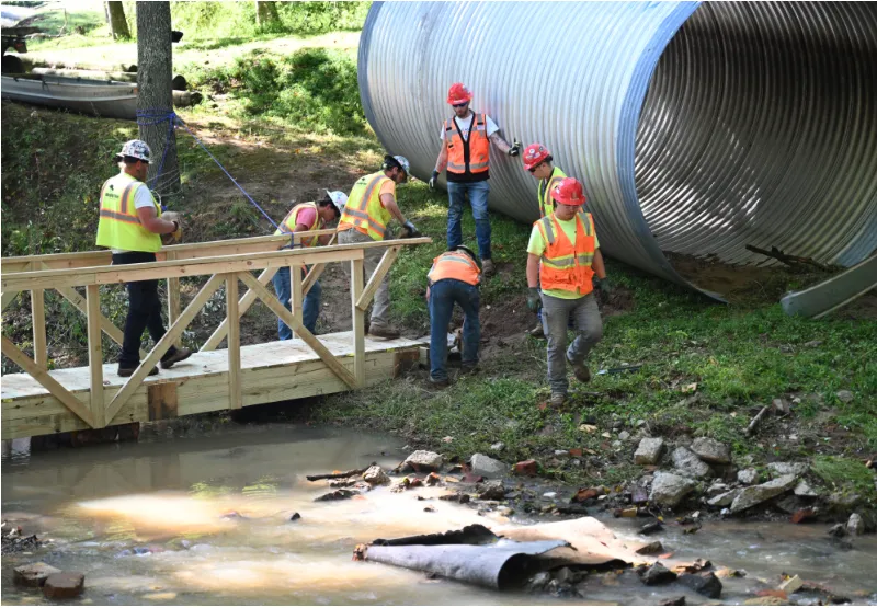 Some Nscale workers helping with flood clean-up efforts in Mason County