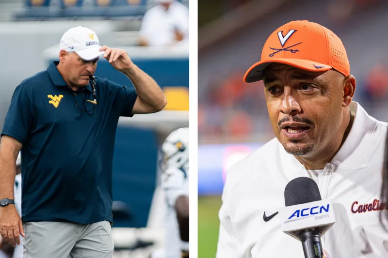 WVU Rich Rodriguez, Virginia's Tony Elliot square off as foes rather than head coach and player