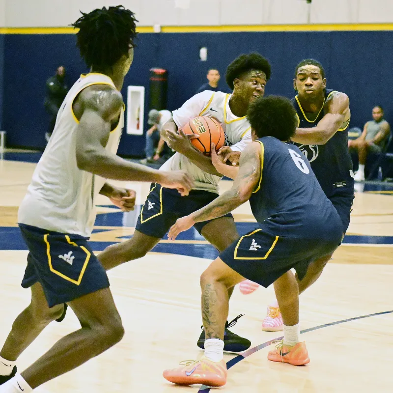 Miles Sadler is aware of the expectations, but his focus at WVU is to simply improve