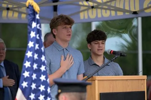 City Residents, Minnocci Twins, Lead National Anthem at FBI CJIS Facility at 9/11 25th Anniversary Event