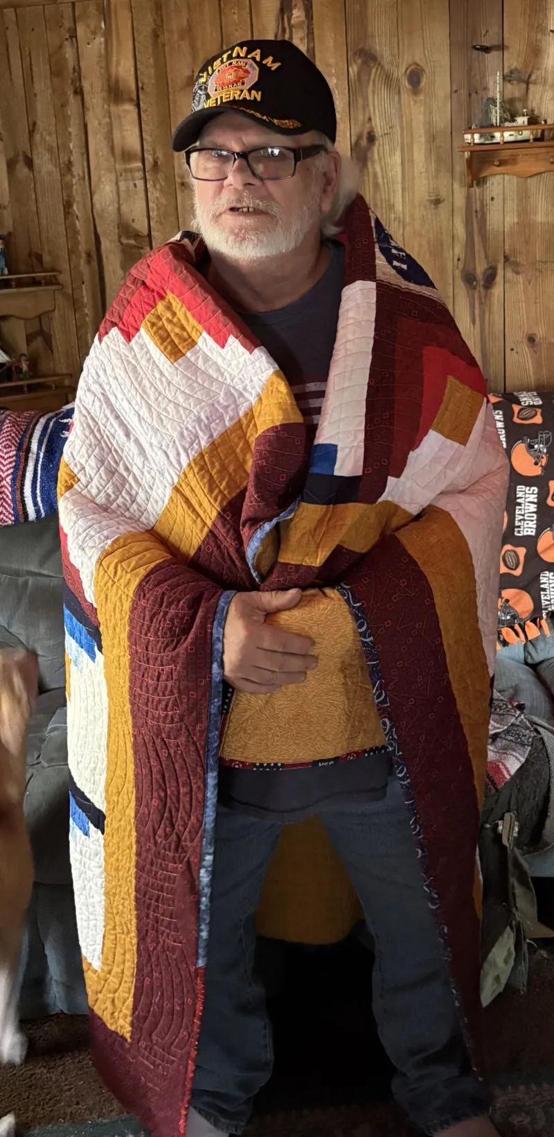 Local Mountain Mama Quilters award Quilt of Valor # 500